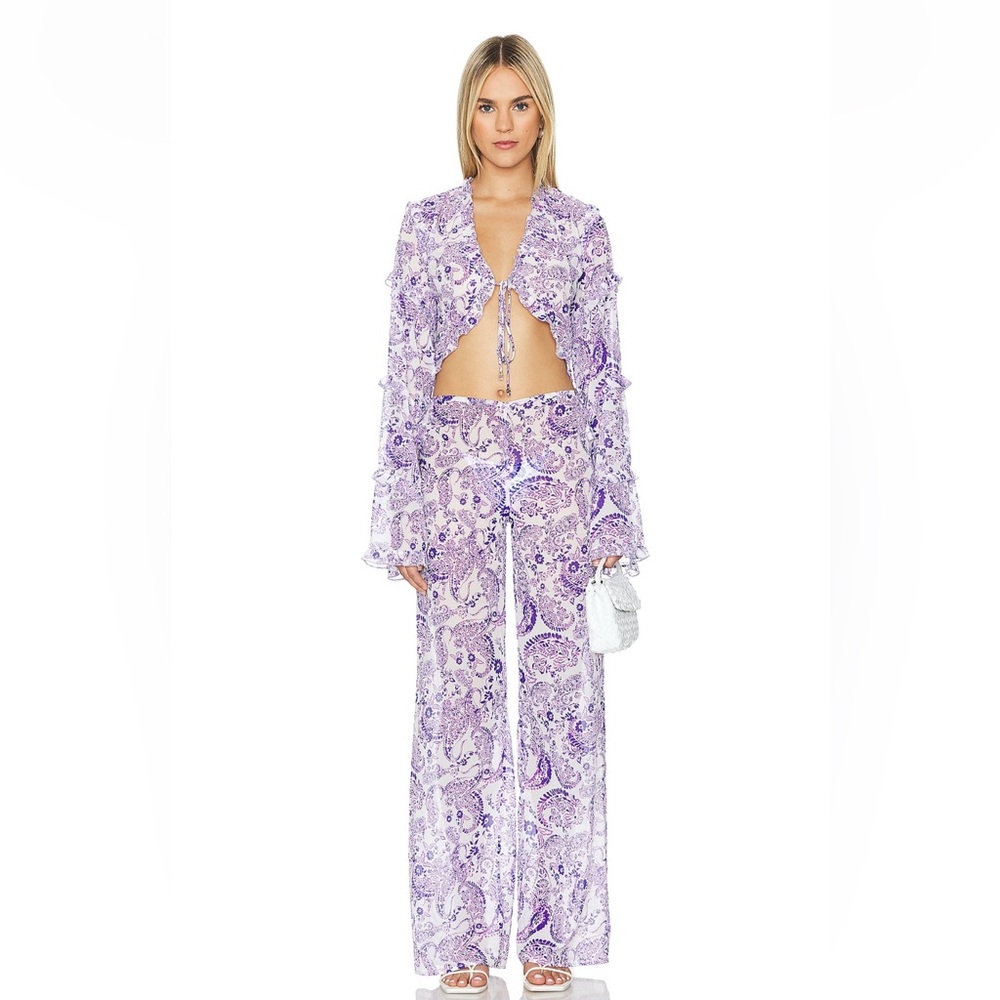Bananhot bikini + cover up set purple bandana